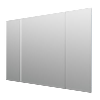 Recessed Frameless 3 Doors Medicine Cabinet with Adjustable Shelves