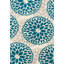 Tapis bleu / ivoire / gris clair à motif floral-92754406