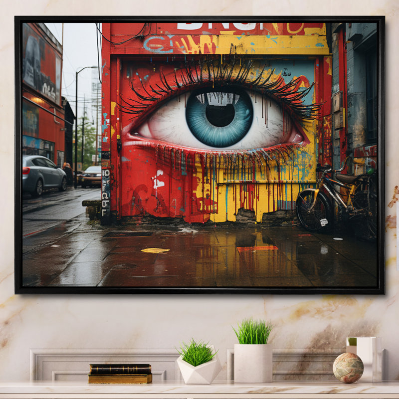 Toronto Urban Graffiti I, reproduction d'art, H 34 po x l 44 po x P 1,5 po, Cadre flottant noir