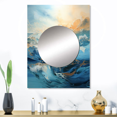 Tempête de neige blanche et bleue, art décoratif imprimé