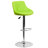Hilia Vinyl Bucket Seat Adjustable Height Barstool with Diamond Pattern Back-1302222140