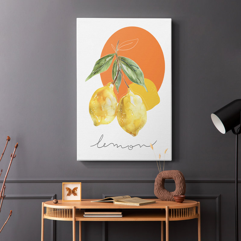 Citron - Cavas enveloppés de galerie, H 18 po x l 12 po