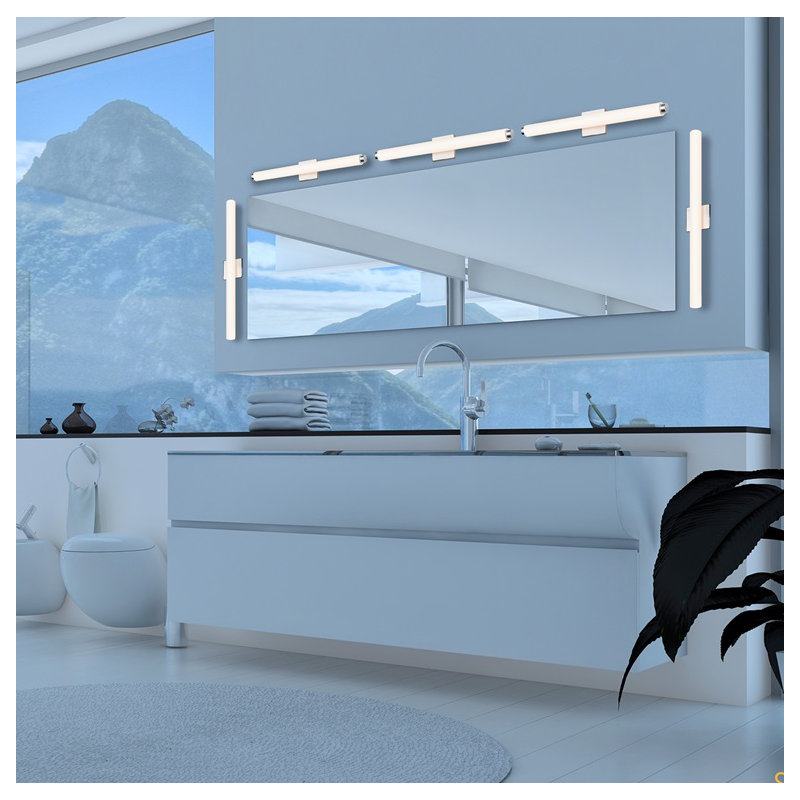 Tubo Slim 1 - Light LED Bath Bar, Spine, Polished Chrome