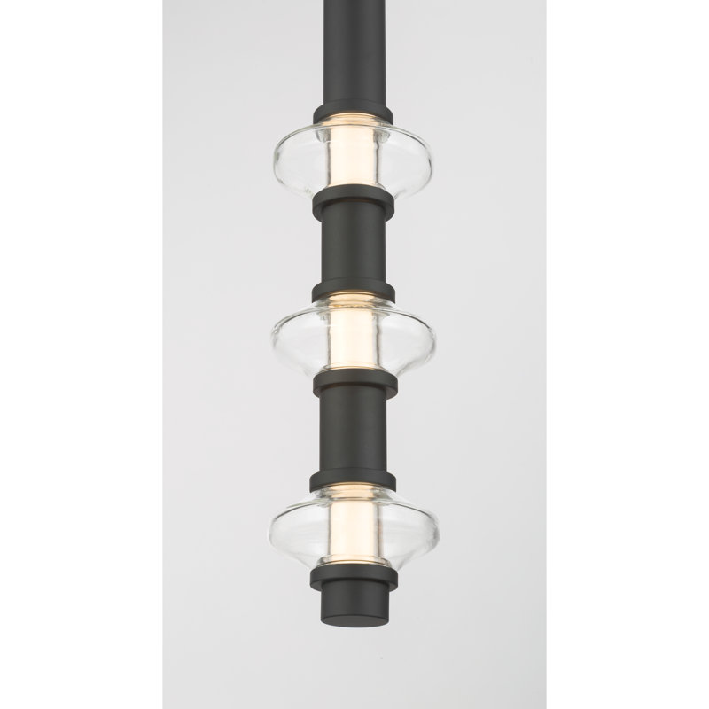 Mini-luminaire suspendu DEL 2,5 po Pearl, Noir