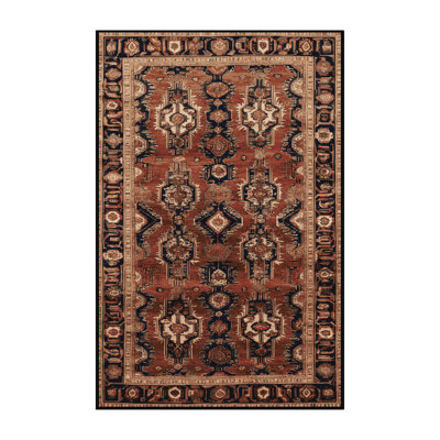 Machine Washable Persian Brown Area Rug