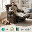 Fauteuil inclinable électrique de 25,2 po de largeur avec massage chauffant et vibrant-1747822888