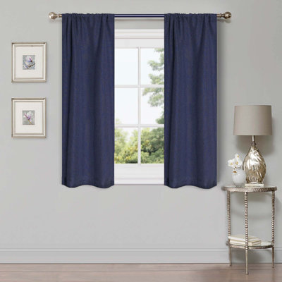 Linen Inspired Room Darkening Curtain Panel