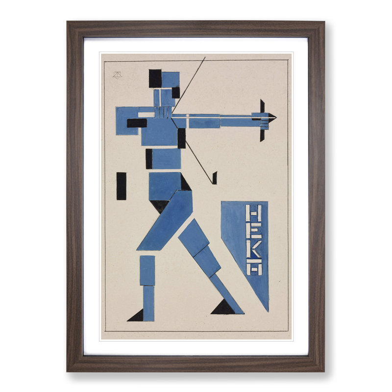 Archer by Theo Van Doesburg - Picture Frame Painting, 65cm H x 48cm W x 2cm D, Walnut