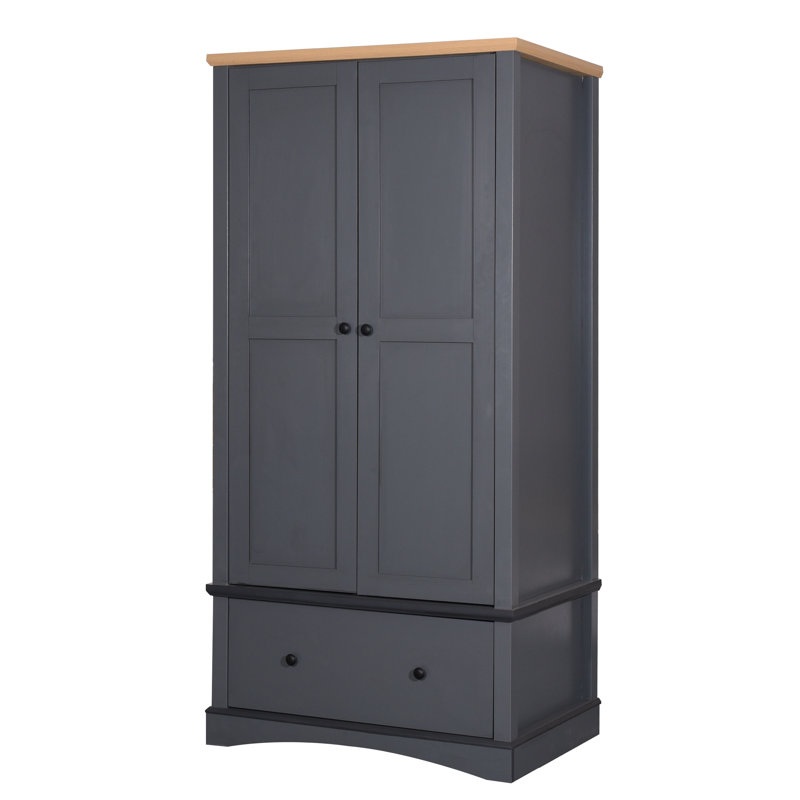 Fordwich 2 Door Wardrobe, Dark Grey
