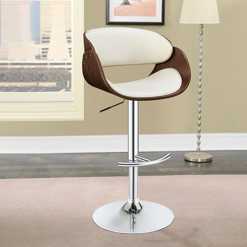 Tabourets de bar rembourrés (ensemble de 2), Beige