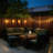 24 Ft. Black Filament String Light 12 Bulbs, Connect Up To 6