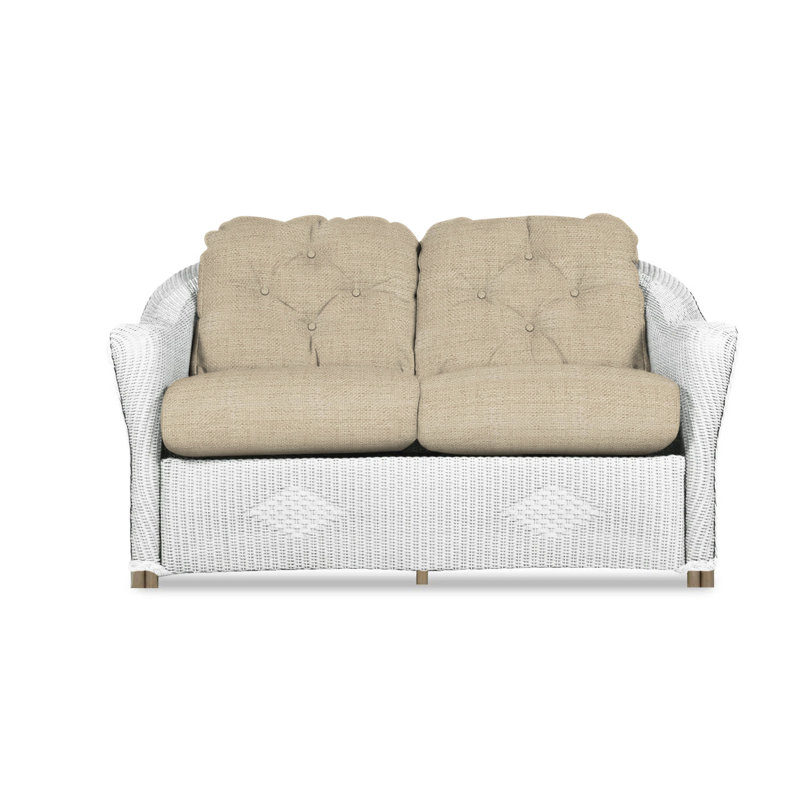 Reflections Outdoor 2 - Seat Loveseat, Sandberg Navy, Matte White
