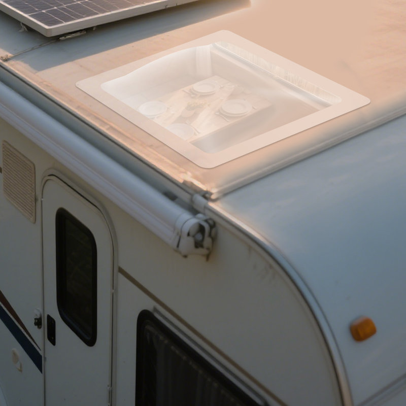 Puits de lumière PC résistant aux rayons UV pour les camping-car et les camping-car Remplacement direct avec teinte fumée