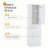 Baras Tall Freestanding Bathroom Storage Cabinet | with Hooks & Adjustable Shelves | Water-Resistant MDF Finish | Versatile Organizer for Toiletries, Towels & Small Essentials-1539185631
