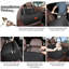 Siège d'auto pour chien de taille moyenne à grande, jusqu'à 55 lb, coussin en mousse viscoélastique, housse lavable, sangles de sécurité et dessous antidérapant (noir)-125804121
