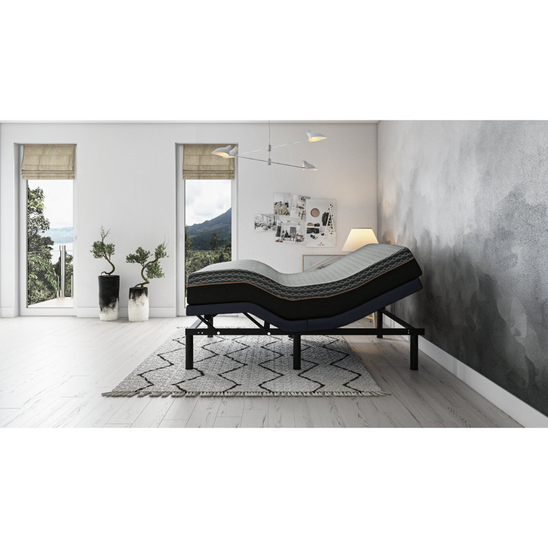 Twin Xl Adjustable Bed Bt3000 - Head Foot Adjustment, Steel Construction Base Lounge Option, Wireless Remote, Twin XL