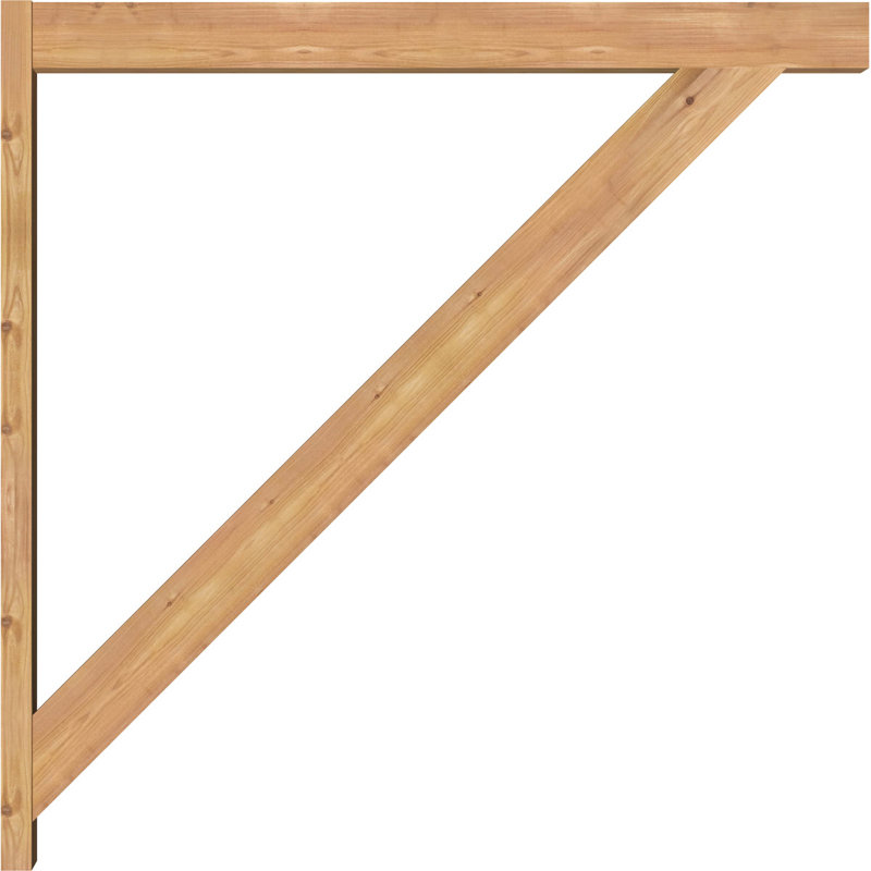 Pavé traditionnel traditionnel, P 46 po x H 46 po, Cèdre rouge occidental l 7 1/2 po (lisse)