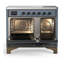 Cuisinière à induction de 40 pouces avec 6 éléments à induction en bleu gris (garniture brunie) Majestic III Series-124828868-124828854
