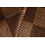 Wool Checkered Area Rug in Dark Brown