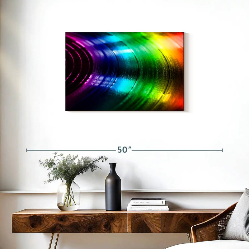 Abarca Vinyl Record Rainbow, 20" H x 30" W