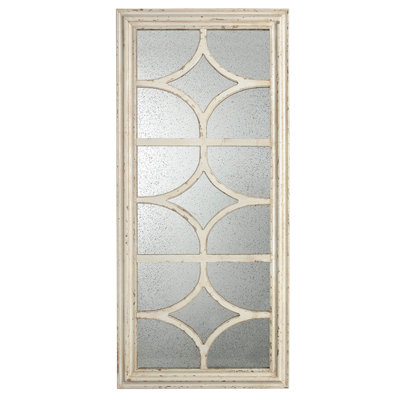 Glister Rectangular Mirror With Frame With Decorative Window Look, Vertical Or Horizontal