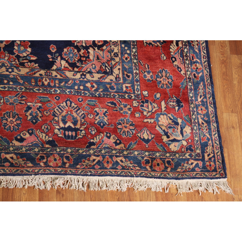 Tapis traditionnel antique à teinture végétale 11 x 19
