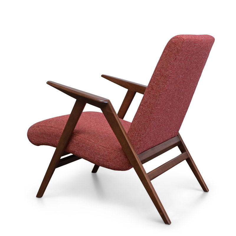 Chloe Armchair, Red Polyester