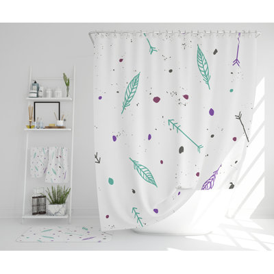Naythan Polyester Shower Curtain Set