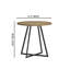 Table de salle à manger ronde moderne pour petits espaces avec pieds en métal minimalistes