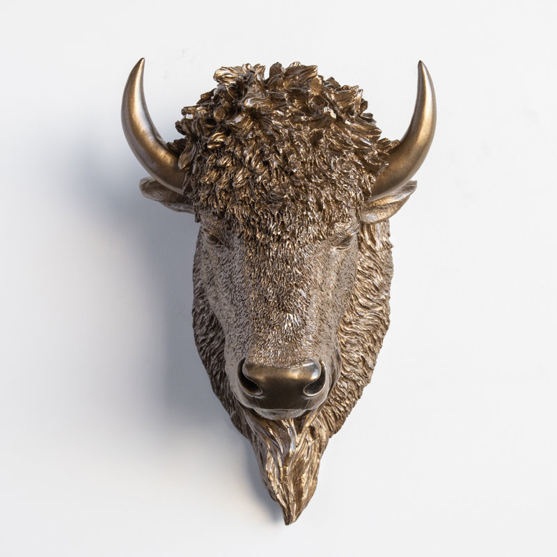 Handmade Rustic Animals Wall Decor on Resin, Bronze