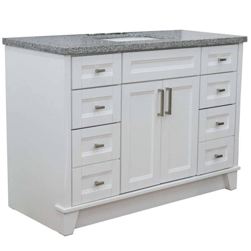 Ensemble de meuble-lavabo simple 49 po Abdikadir, Mable grise