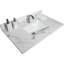 Comptoir de meuble-lavabo en pierre 31 po avec lavabo encastré en céramique - style classique et dosseret blanc