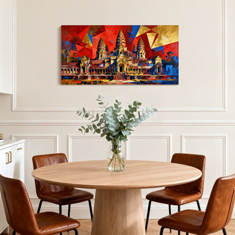 «Scenic & Cityscapes Angkor Wat Temple», reproduction d'art abstraite, H 16 po x l 32 po