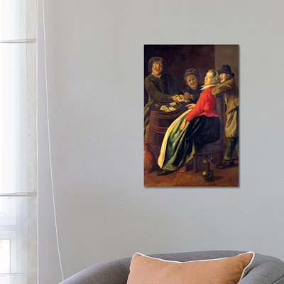 A Game Of Cards by Judith Leyster - Wrapped Canvas Painting