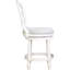 Tabouret de bar à hauteur de comptoir en bois blanc de 26 po, dossier haut, siège rond rembourré pivotant, retour automatique à 180 degrés, pieds tournés rembourrés avec anneau en métal pour repose-pieds, siège de poids de 48,19 lb
