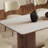 Rectangular walnut wood-colored rock plate table-1747482827