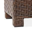 Banc de rangement en osier Pe, banc de patio avec rangement