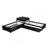 L-Shaped Platform Bed With Trundle And Drawers Linked With Built-In Desk-188823559