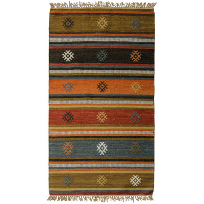 Strozier Striped Hand Woven Area Rug