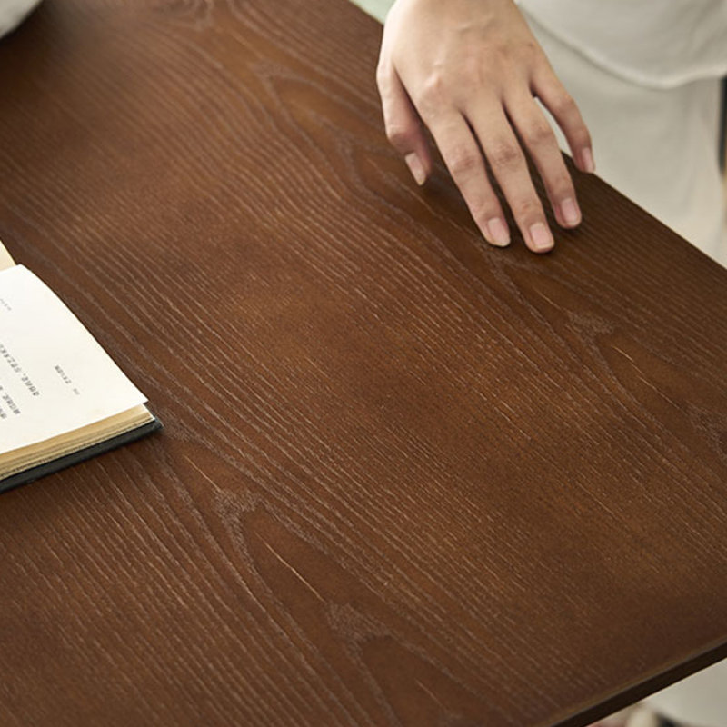 Table de salle à manger en bois massif, Brun, Brun, H 29,53 po x L 94,49 po x l 43,31 po