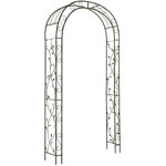 47'' W x 13.8'' D Steel Arbor in Rustic Weathered