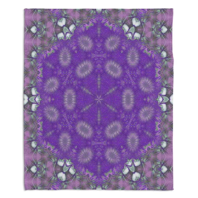 Jeté ajouré étoile , l 51 po x L 60 po, Mauve