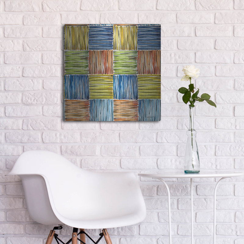 «Fall Sweet Fall Pattern 7» par Anne Tavoletti, art mural en métal, H 24 po x l 24 po