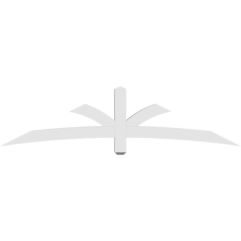 Support pour pignon Davenport, H 21 po x l 84 po (pas: 6/12), P 4 po x F 4 po, PVC