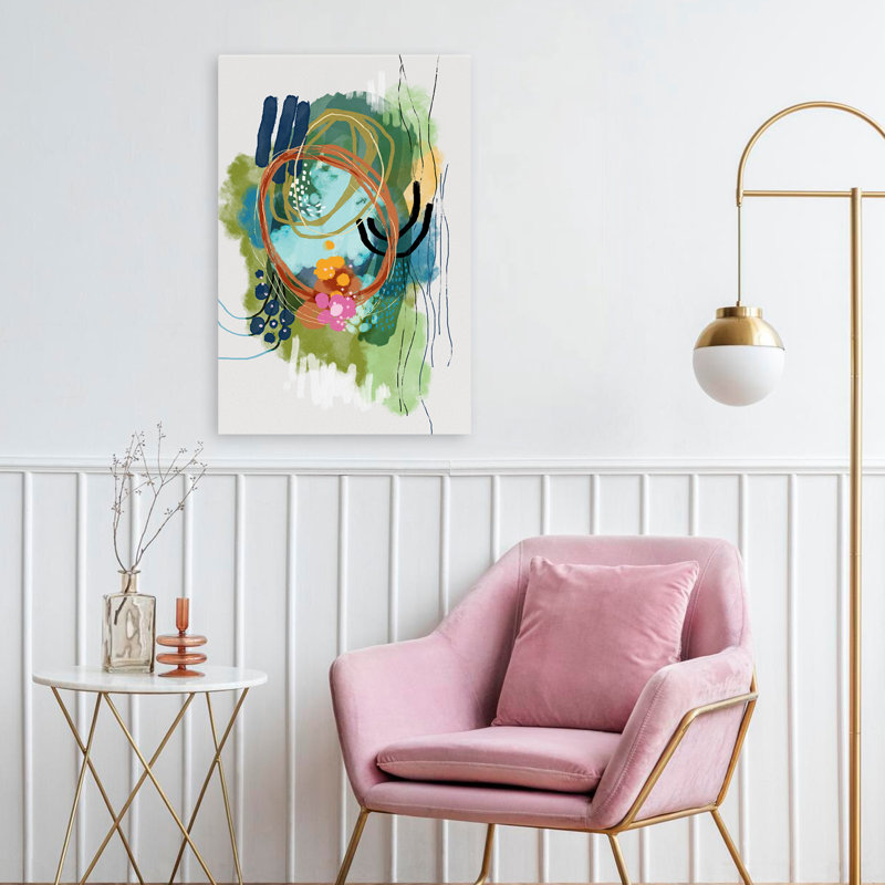 Lys sur le lac - Art abstrait, H 24 po x l 16 po