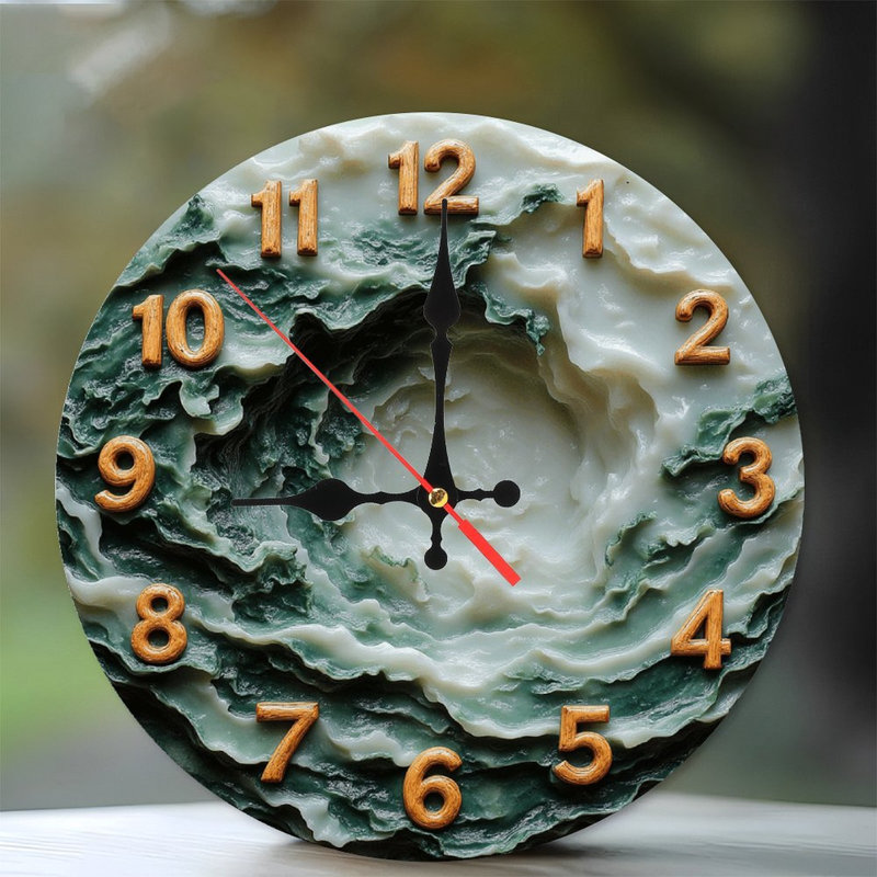 Horloge murale unique en résine