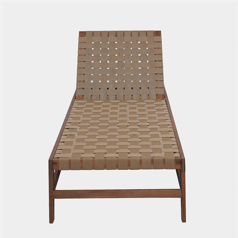 Outdoor Rope Chaise Lounge, Mocha/Light Brown
