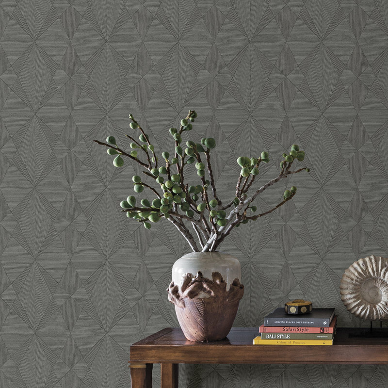Rouleau de papier peint L 33 pi x l 20,5 po , Gris foncé