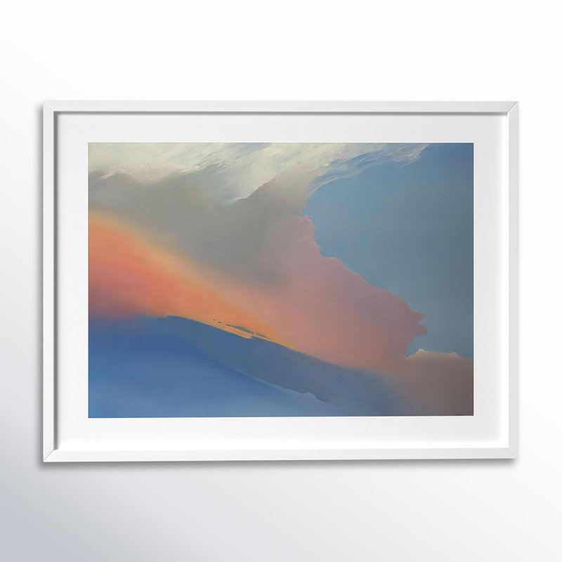 «Gulf Stream Clouds» par Cap Pannell - impression encadrée, Papier encadré blanc, H 15 po x l 19 po