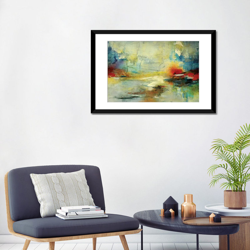 «Invierno», reproduction sur toile, Papier d'art encadré noir, H 24 po x l 32 po x P 1 po